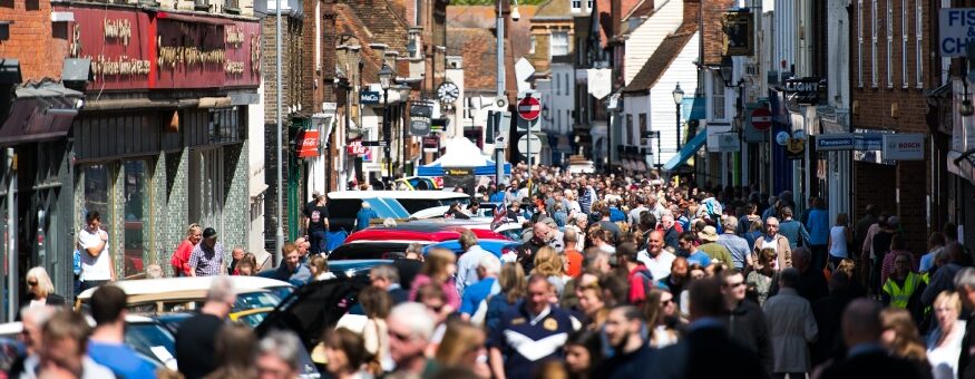 Photo showing visitors to the Faversham Festival of Transport